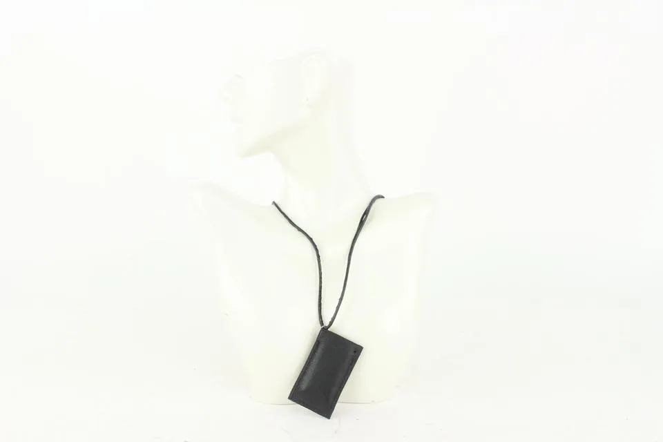 Hermès Black x Silver Pendant Necklace 1018h3