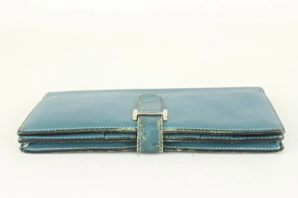 Hermès Blue Jean Bearn Bifold Long Flap 6her721