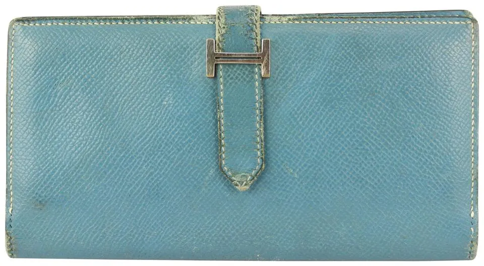 Hermès Blue Jean Bearn Bifold Long Flap 6her721