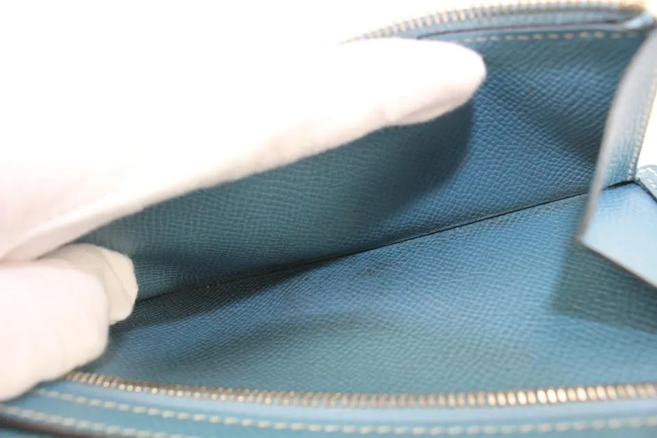 Hermès Blue Jean Bearn Bifold Long Flap 6her721