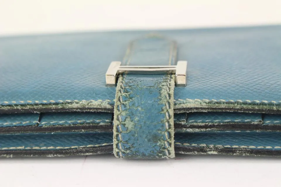 Hermès Blue Jean Bearn Bifold Long Flap 6her721