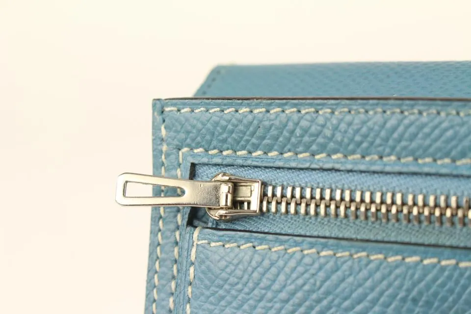Hermès Blue Jean Bearn Bifold Long Flap 6her721