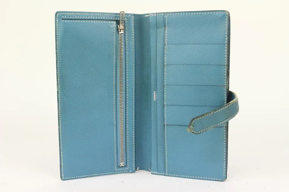 Hermès Blue Jean Bearn Bifold Long Flap 6her721