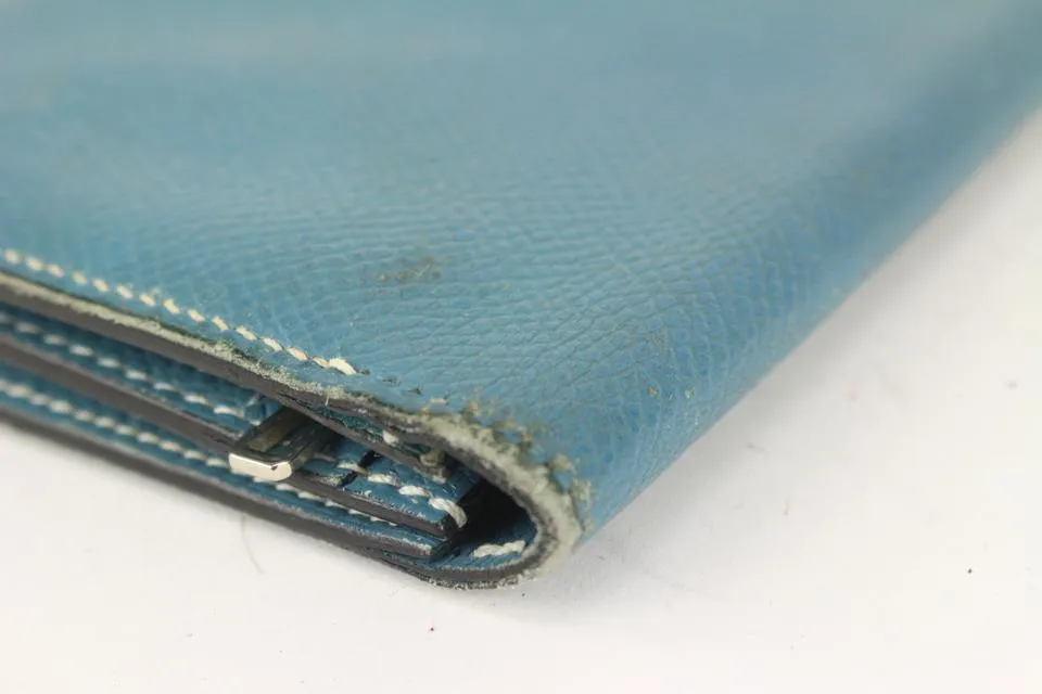 Hermès Blue Jean Bearn Bifold Long Flap 6her721