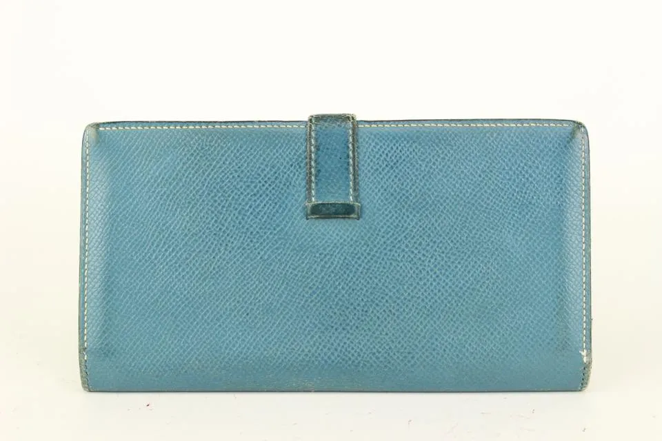 Hermès Blue Jean Bearn Bifold Long Flap 6her721
