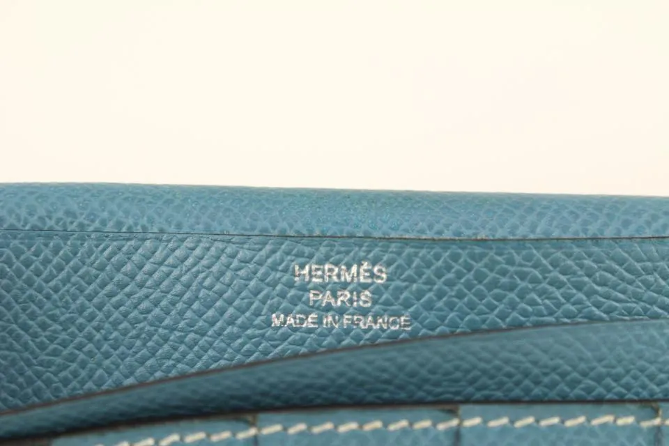 Hermès Blue Jean Bearn Bifold Long Flap 6her721