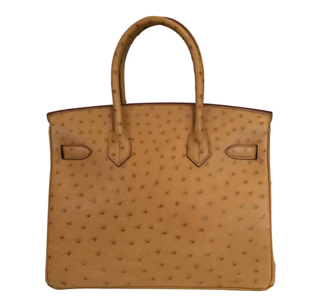 Hermès Ostrich Birkin Bag 30cm Gold