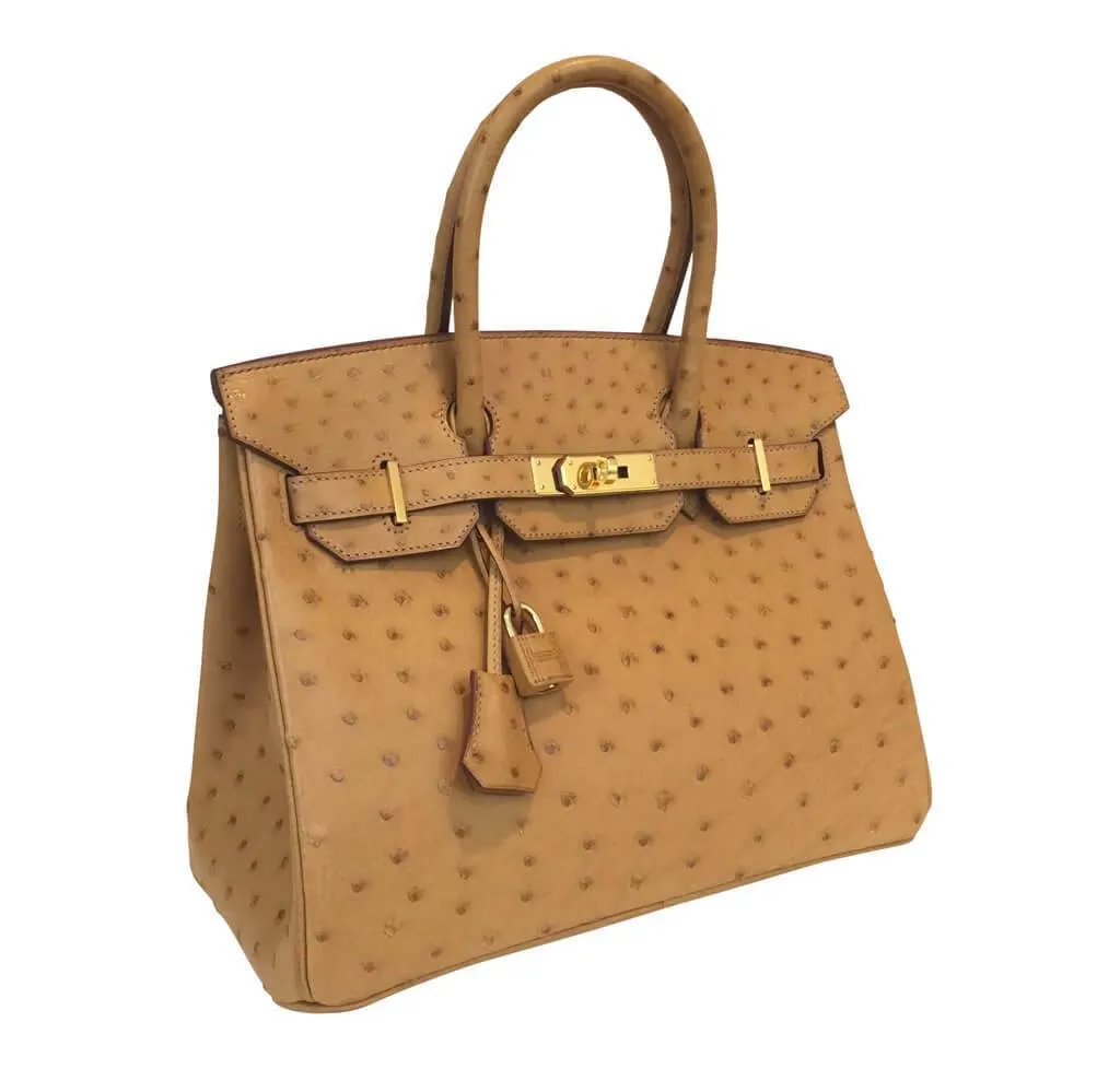 Hermès Ostrich Birkin Bag 30cm Gold
