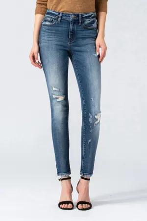 High Rise Distressed Crop Skinny