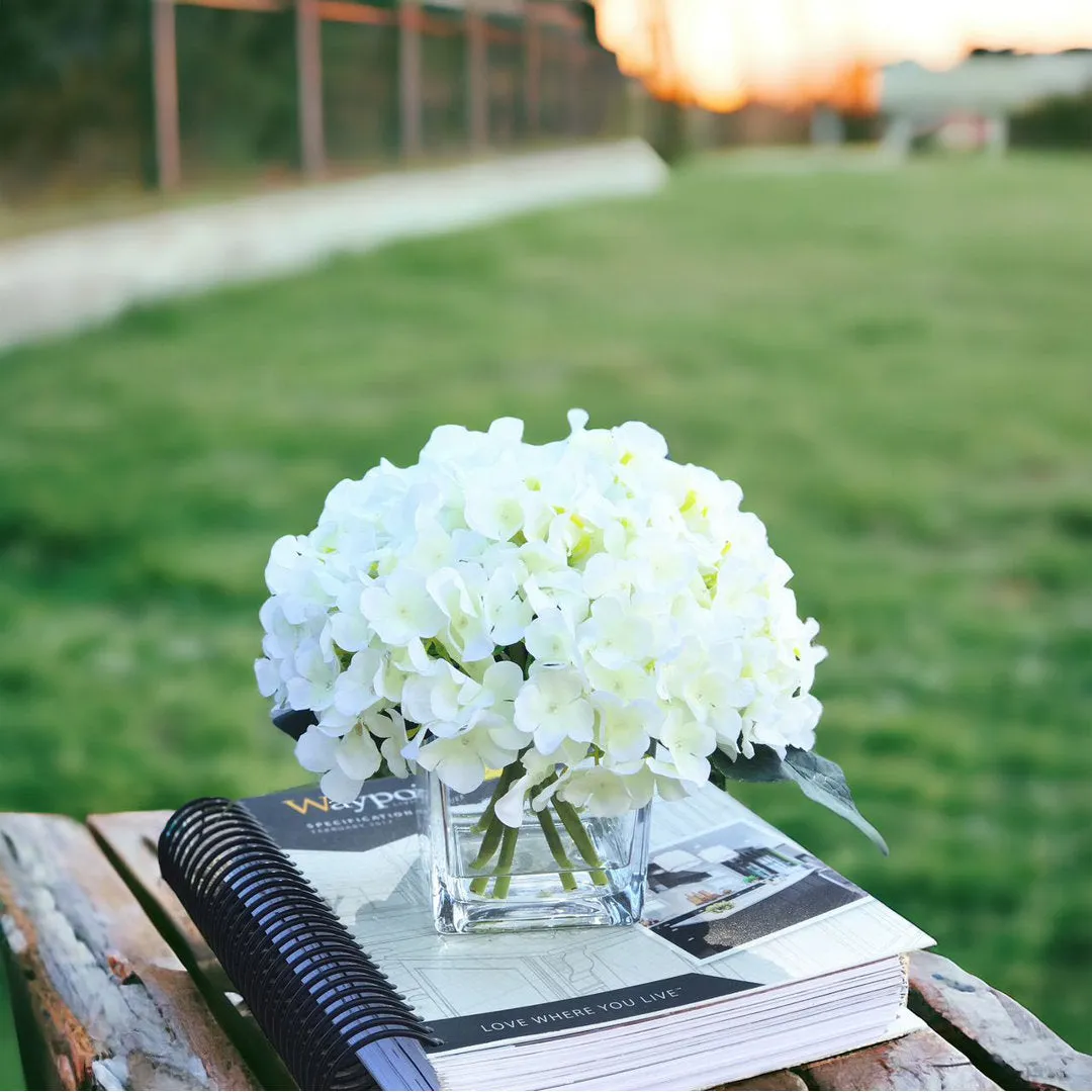 Hydrangea Floral Arrangement in Vase House of Hampton®