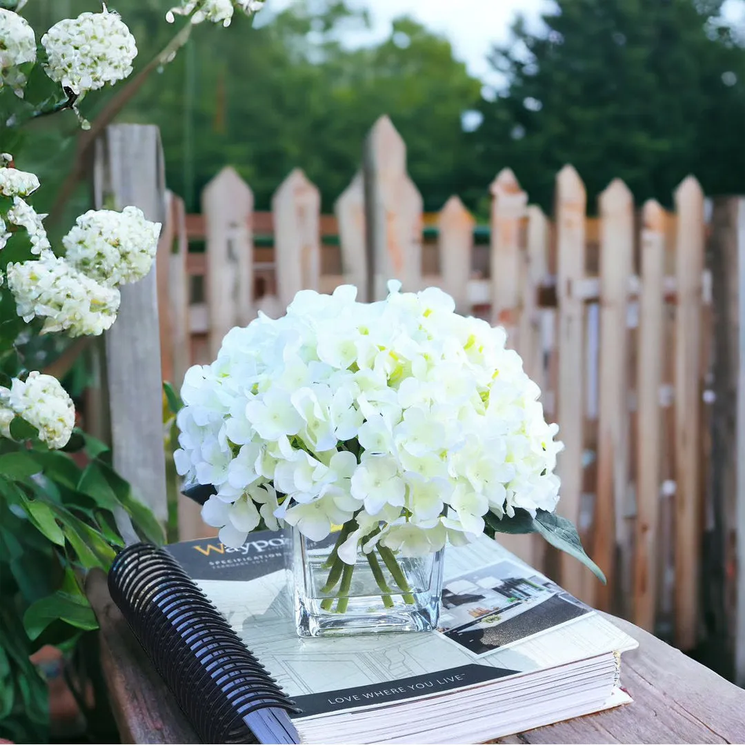 Hydrangea Floral Arrangement in Vase House of Hampton®