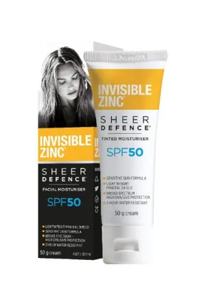 Invisible Zinc Sd Facial Moisturiser Spf50 50g