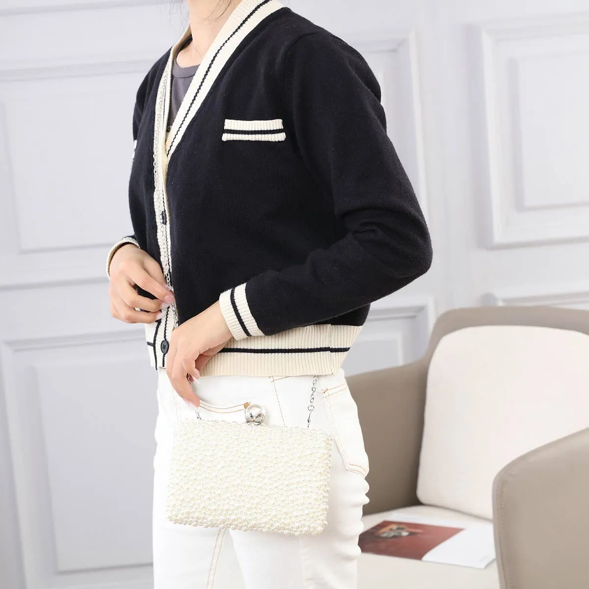 Ivory Pearl Clutch