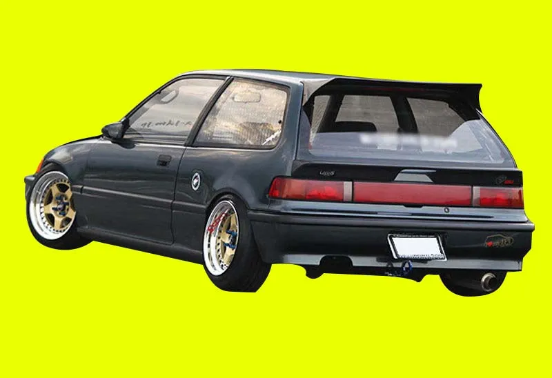 J Style Rear Roof Spoiler Wing Lip Kit JDM For 88-91 Fits: Honda Civic EF9 Hatch 3Dr