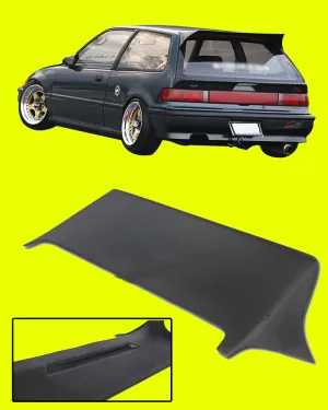 J Style Rear Roof Spoiler Wing Lip Kit JDM For 88-91 Fits: Honda Civic EF9 Hatch 3Dr