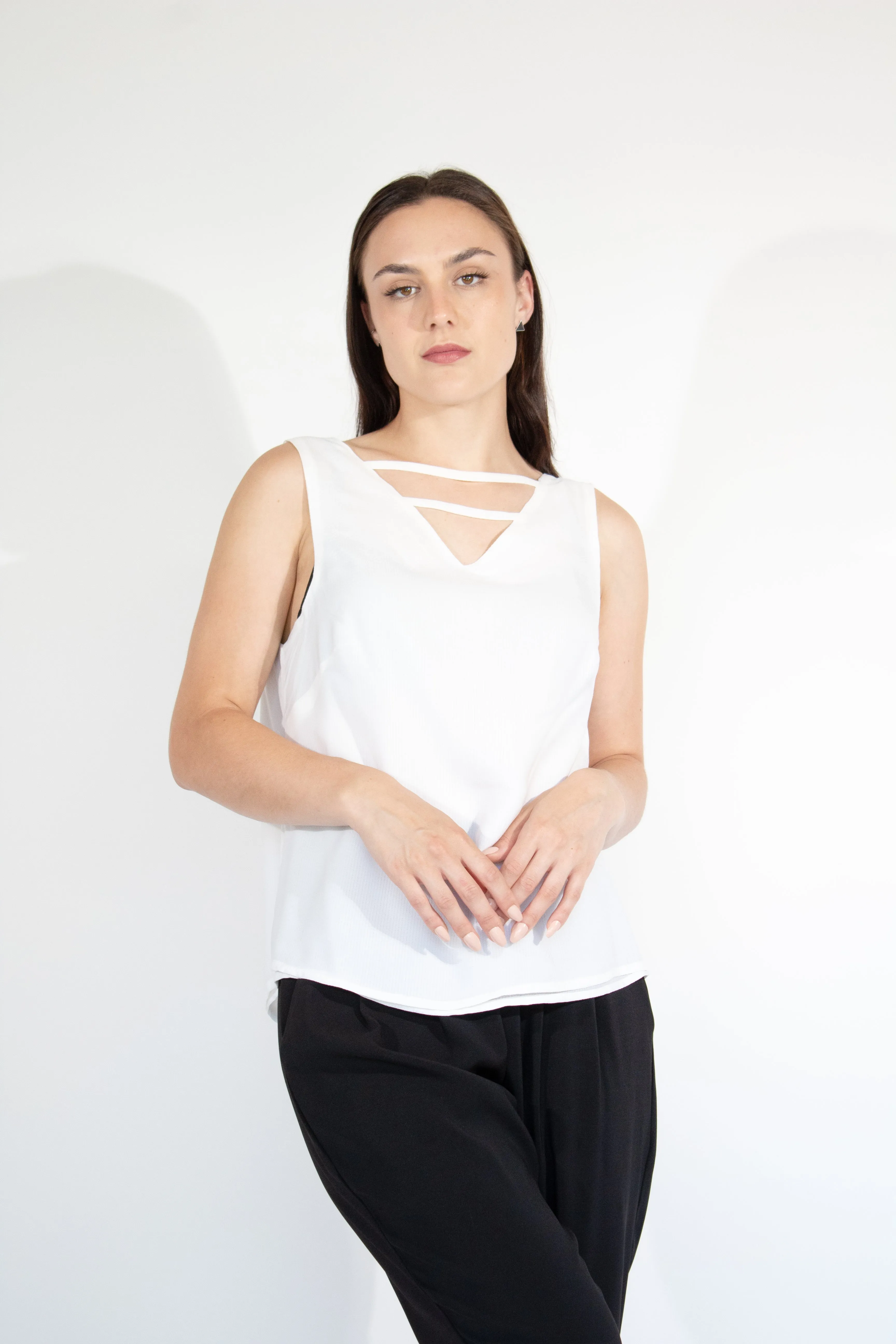 Jaclyn M Pearl Blouse - White