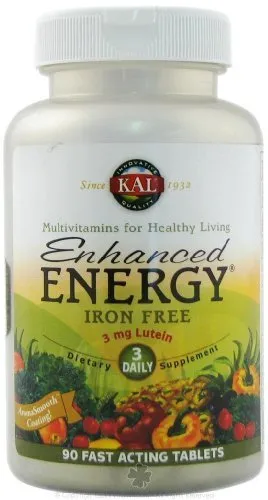 Kal Enhanced Energy Iron Free, 90 Tablets