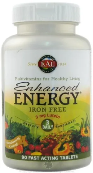 Kal Enhanced Energy Iron Free, 90 Tablets