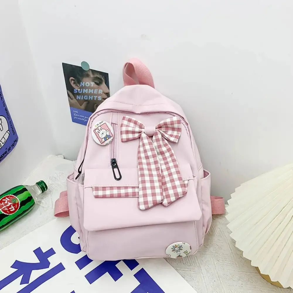 Kawaii Bow Backpack 🎀 | Cute & Spacious Nylon School Bag for Kids 🌟 | Perfect for School & Outdoor Adventures 🏞️