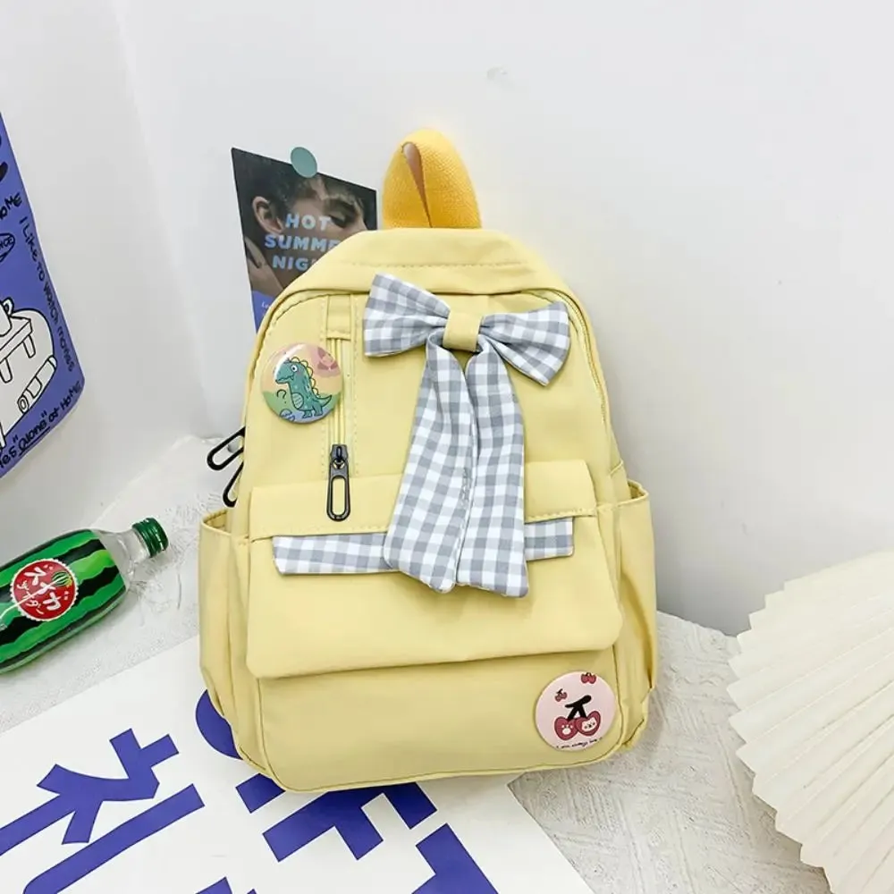 Kawaii Bow Backpack 🎀 | Cute & Spacious Nylon School Bag for Kids 🌟 | Perfect for School & Outdoor Adventures 🏞️