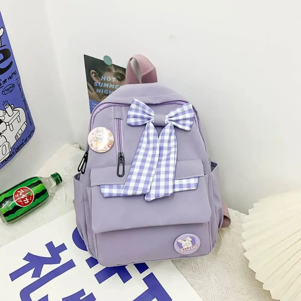 Kawaii Bow Backpack 🎀 | Cute & Spacious Nylon School Bag for Kids 🌟 | Perfect for School & Outdoor Adventures 🏞️