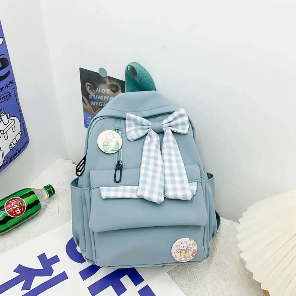 Kawaii Bow Backpack 🎀 | Cute & Spacious Nylon School Bag for Kids 🌟 | Perfect for School & Outdoor Adventures 🏞️