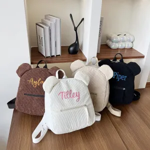 Kawaii Custom Teddy Bear Backpack 🎒✨ | Personalized Kids School Bag with Embroidered Name 🐻🎉 | Perfect for Birthdays & Children's Day Gifts!