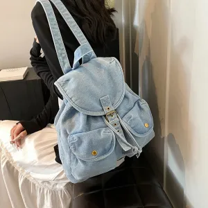 Kawaii Vibes 🌸✨ Stylish Mini Denim Backpack for Trendy Ladies 🎒👜 - Y2K Inspired Fashion!