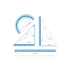 Keyroad Geometry Drawing Set Blue Scale 3 Pcs   20 cm Ruler