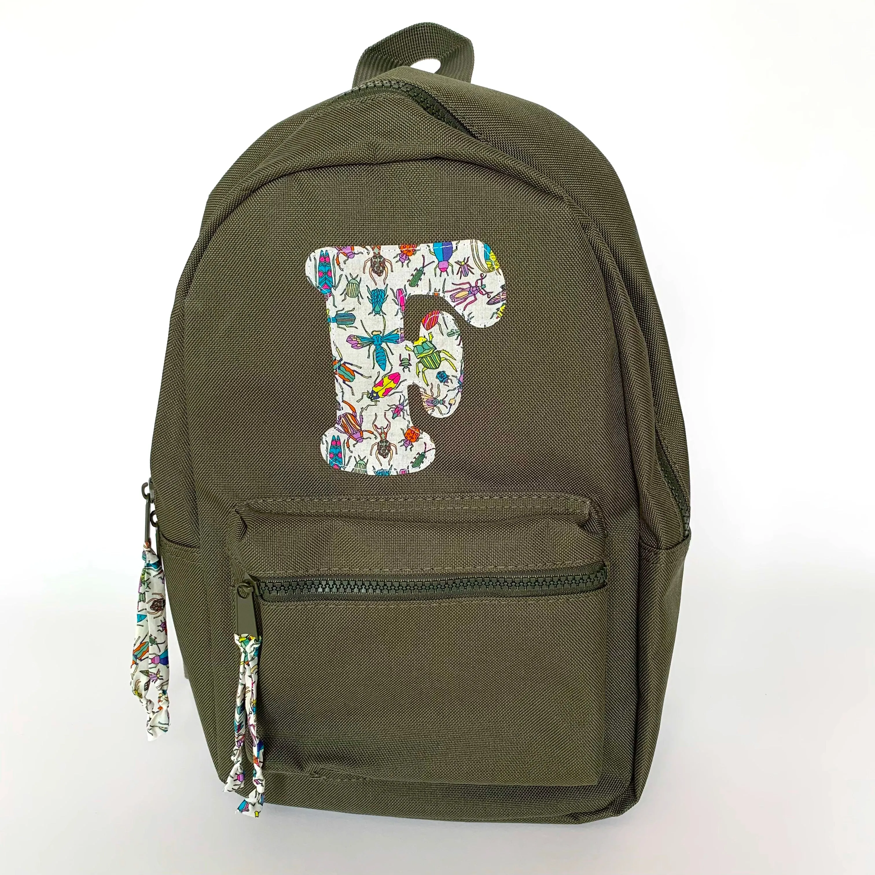 Khaki initial backpack