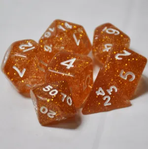 Koplow Games Yellow Glitter Polyhedral Die Set