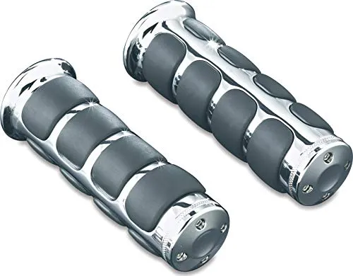 Kuryakyn 6180 Premium ISO Handlebar Grips for Throttle and Clutch: 1975-2017 Honda Gold Wing Motorcycles, Chrome, 1 Pair