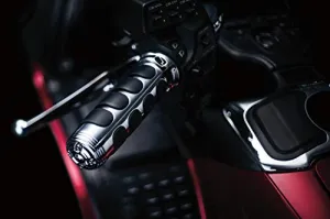 Kuryakyn 6180 Premium ISO Handlebar Grips for Throttle and Clutch: 1975-2017 Honda Gold Wing Motorcycles, Chrome, 1 Pair