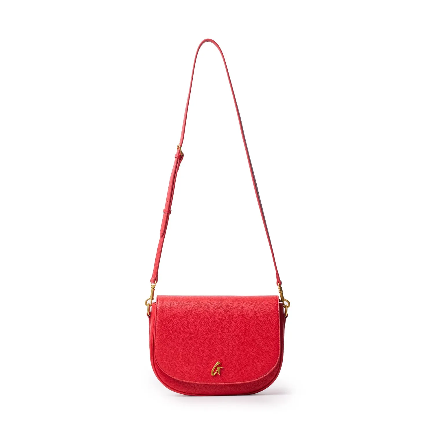 LARGE PEBBLE SHOULDER BAG - RED