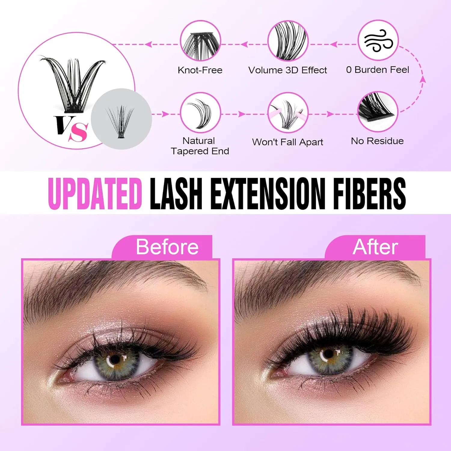 Lash Extension Kit DIY 280Pcs Lash Clusters Eyelash Extension Kit, 9-16Mm 30D 40D Individual Lashes Kit with Lash Bond and Seal, Lash Tweezers for Self Use (30D&40D, 0.07D, 9-16Mm, Kit)