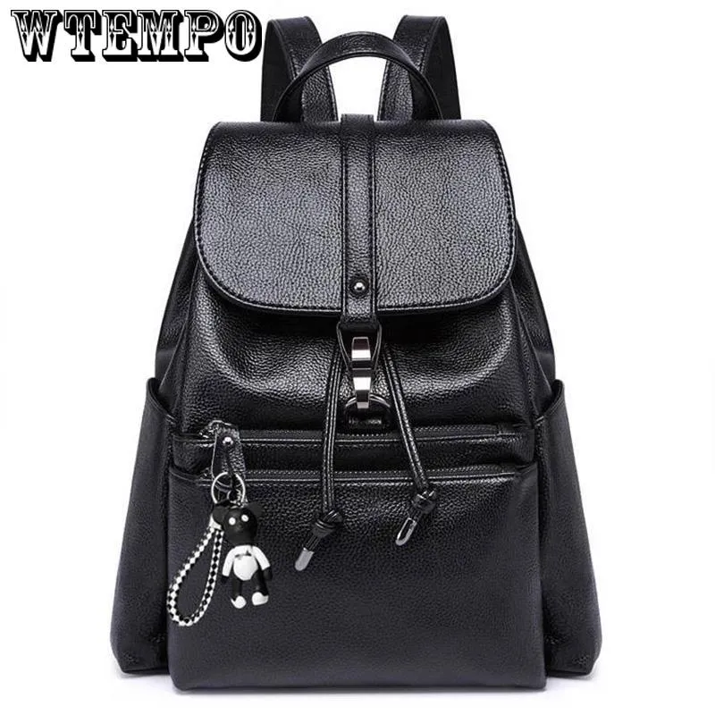 Leather Backpacks Female Ladies Backpacks School Retro Sac a Dos Female School Shoulder Bags