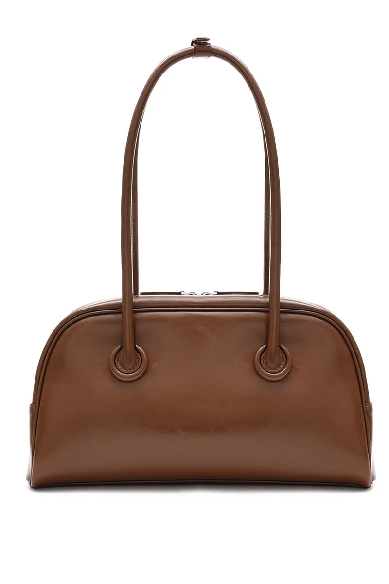 Leather Baguette Armpit Bag