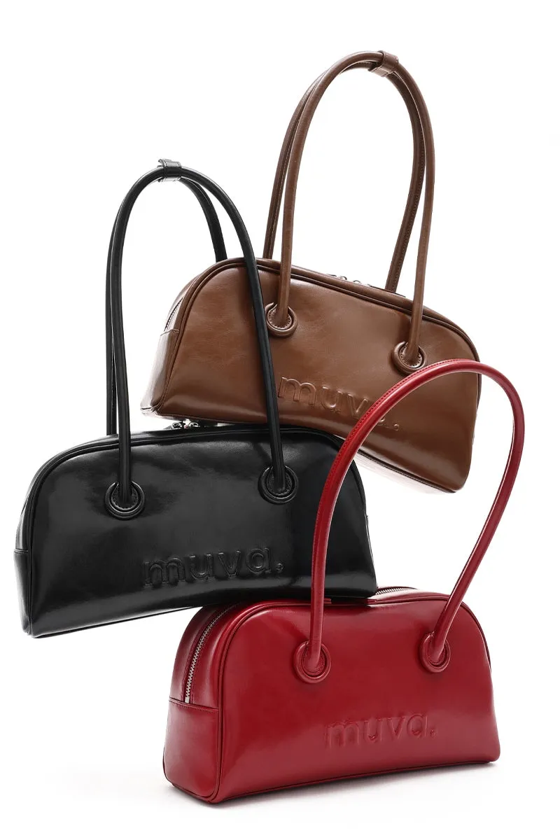 Leather Baguette Armpit Bag
