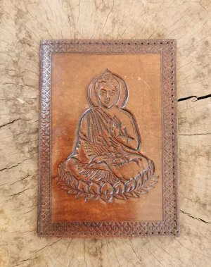 Leather Buddha Passport Holder