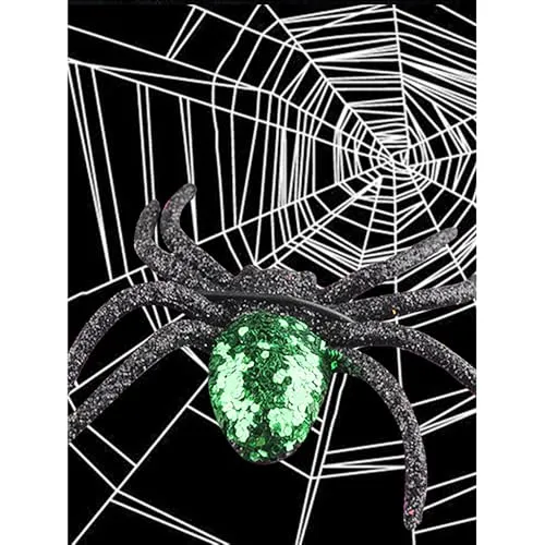 Little Surprise Box 6pcs Pack of Glitter Spider Spooky Halloween Theme Table/Wall Décor & Craft Accessory