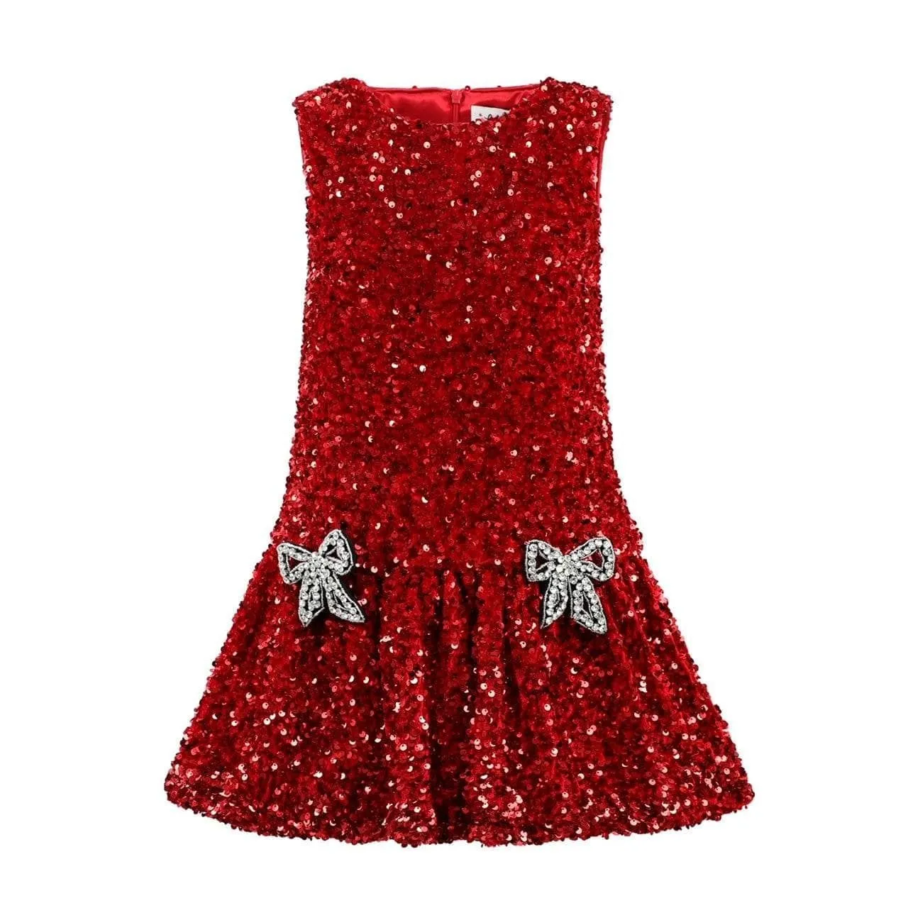 Lola and The Boys Ruby Bows Dress