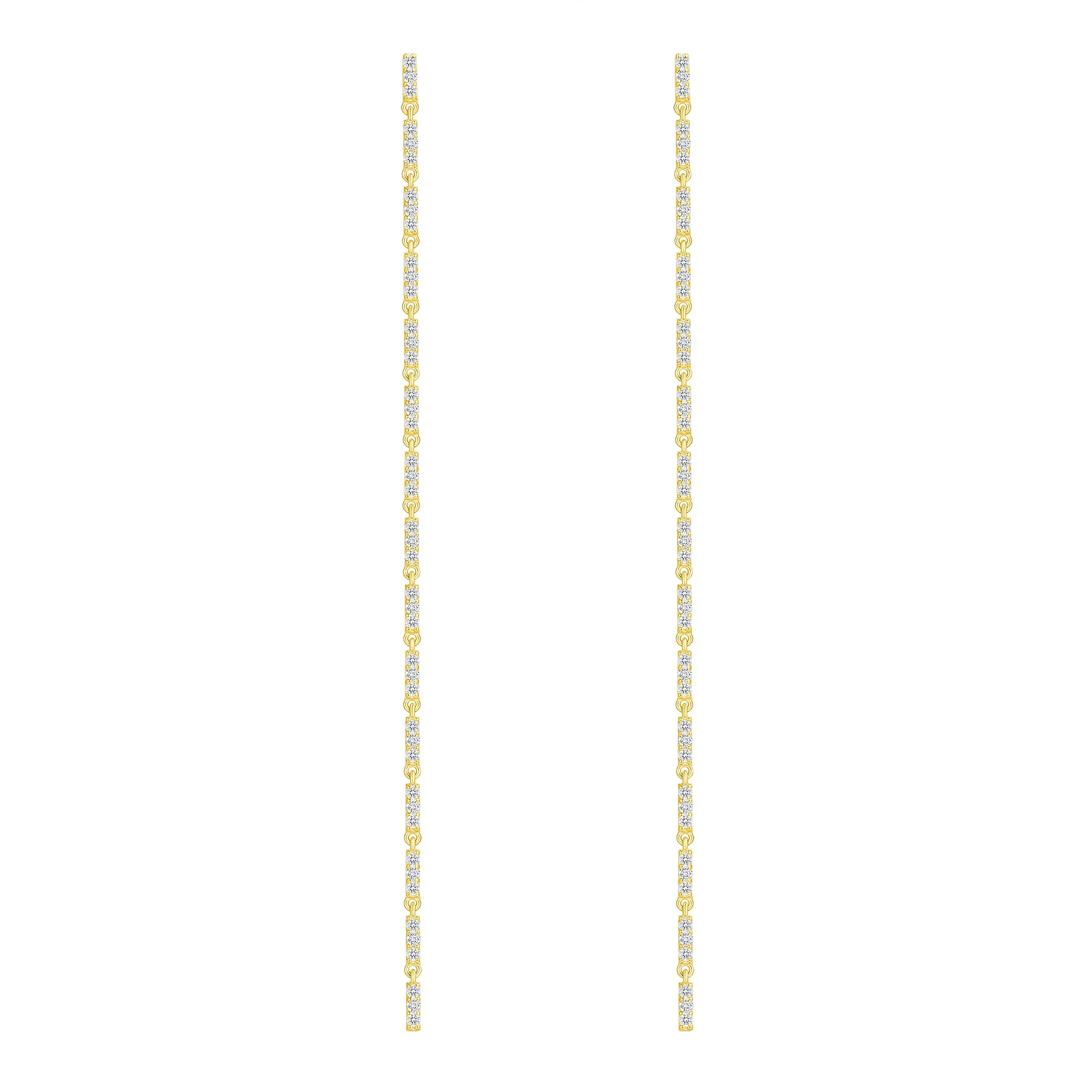 Long Diamond Drop Earring