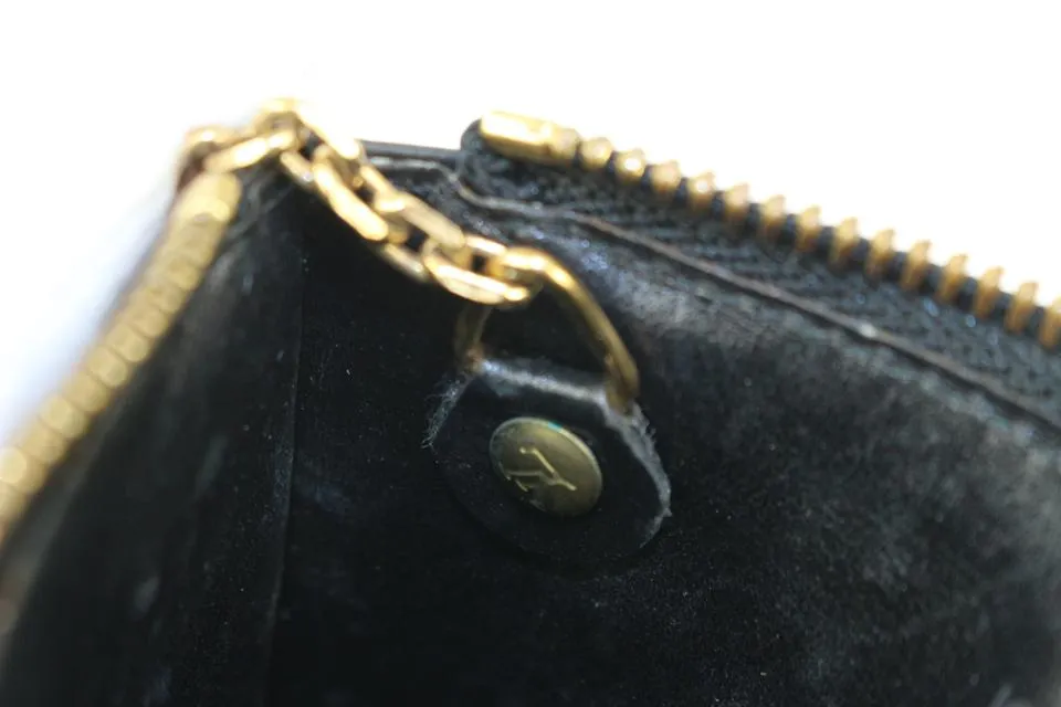 Louis Vuitton Black Epi Leather Noir Pochette Cles Key Pouch s329lk15