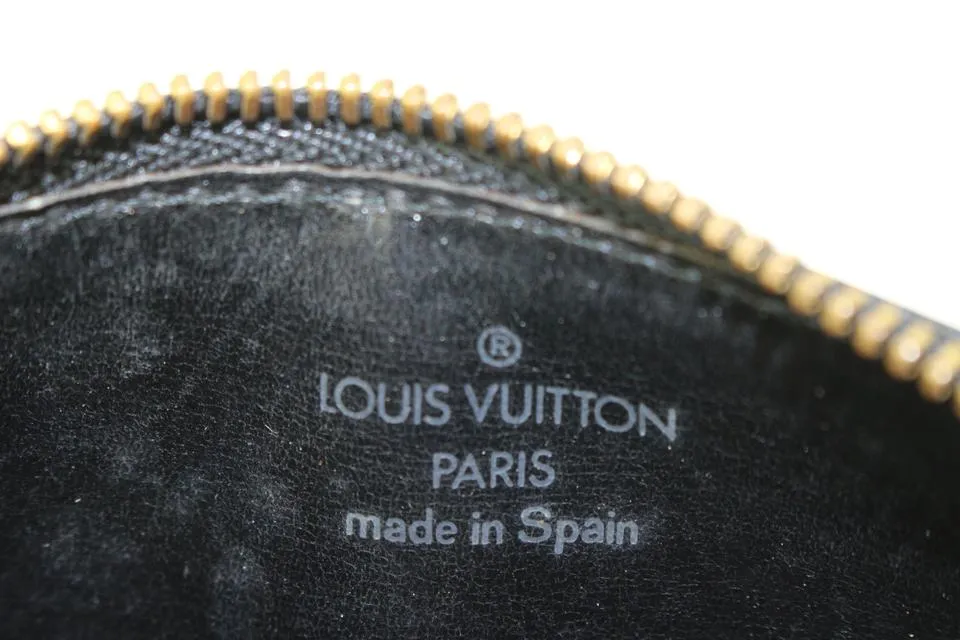 Louis Vuitton Black Epi Leather Noir Pochette Cles Key Pouch s329lk15