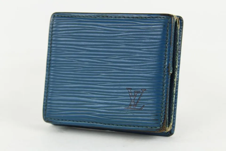 Louis Vuitton Blue Epi Leather Toledo Collapsible Mini Boite Case 23lvs1223
