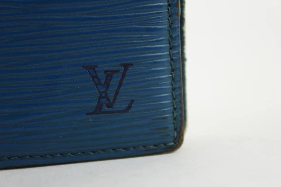 Louis Vuitton Blue Epi Leather Toledo Collapsible Mini Boite Case 23lvs1223