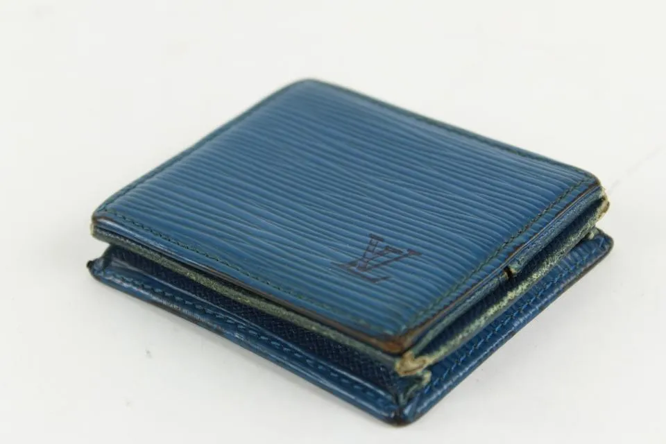 Louis Vuitton Blue Epi Leather Toledo Collapsible Mini Boite Case 23lvs1223