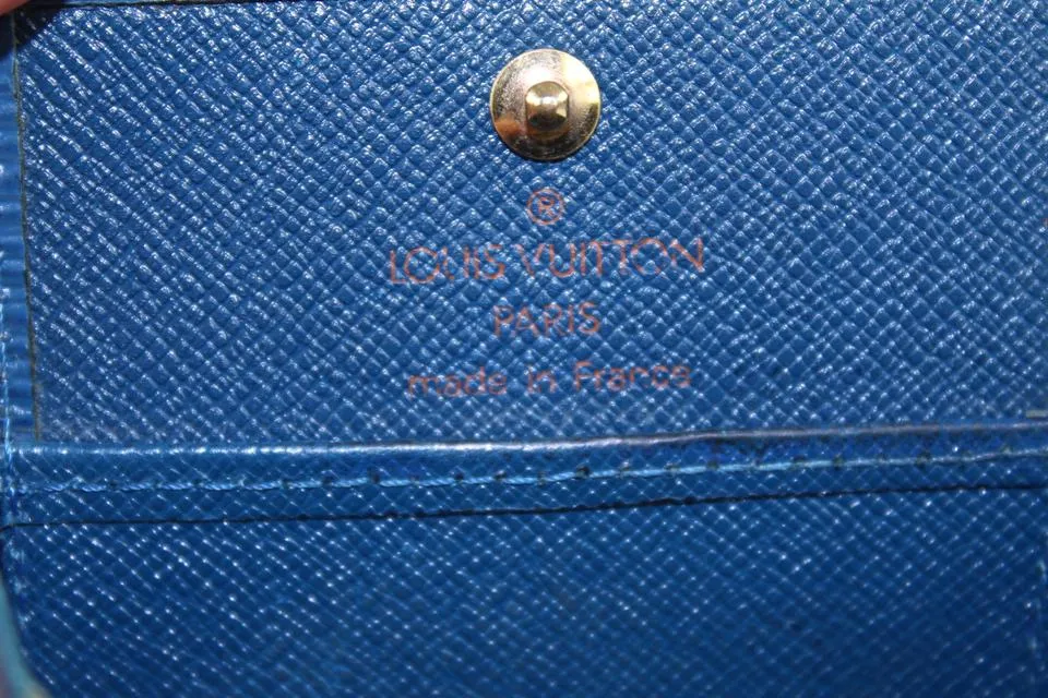 Louis Vuitton Blue Epi Leather Toledo Collapsible Mini Boite Case 23lvs1223