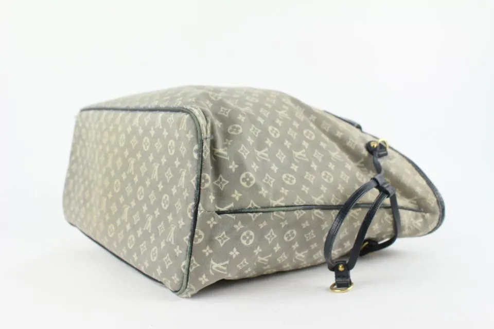 Louis Vuitton Grey x Navy Monogram Idylle Mini Lin Neverfull MM Tote Bag 15LV1104