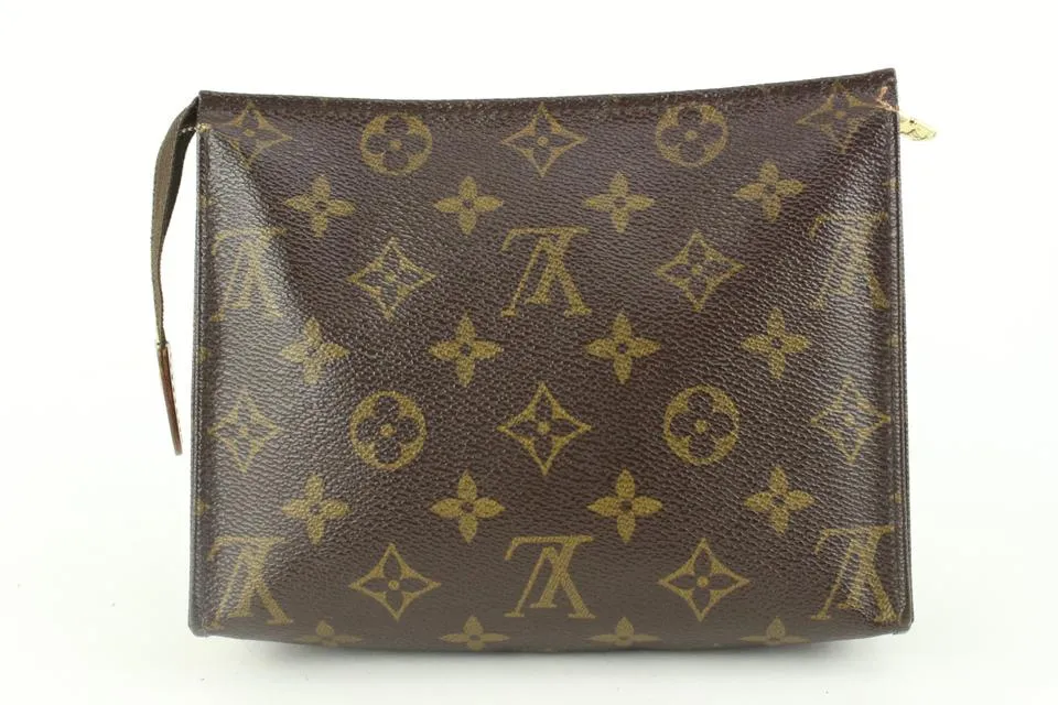Louis Vuitton Monogram Toiletry Pouch 19 Cosmetic Case Poche Toilette 16lv27